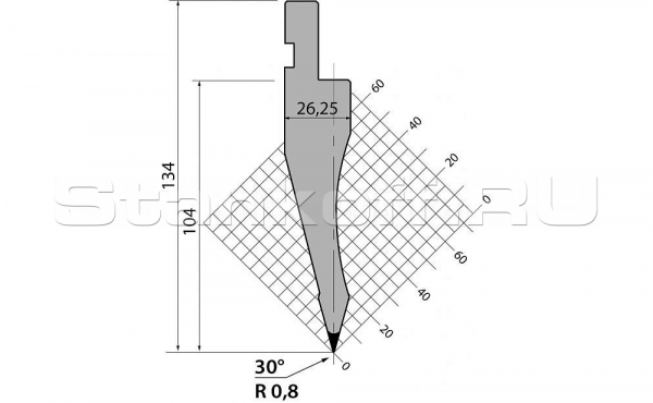 Пуансон R1 классический PS.134.30.R08.795s