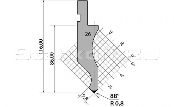 Пуансон D.116.88.R08.805s