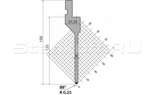 Пуансон прямого типа P.150.88.R025.795s