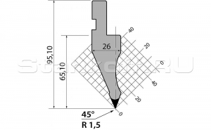 Пуансон R1 классический P.95.45.R15.835