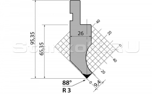 Пуансон прямого типа P.95.88.R3.795s