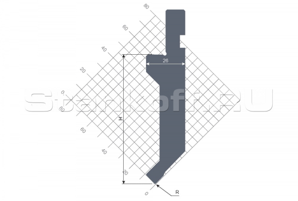 Пуансон STP 125 88 R0.8 835 s