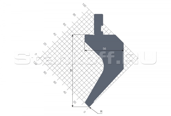 Пуансон гибочный STP 045 88 R0.6 835 s