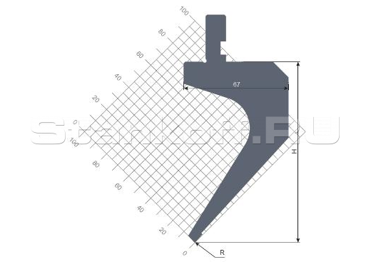 Пуансон гибочный STP 141 85 R0.8 835