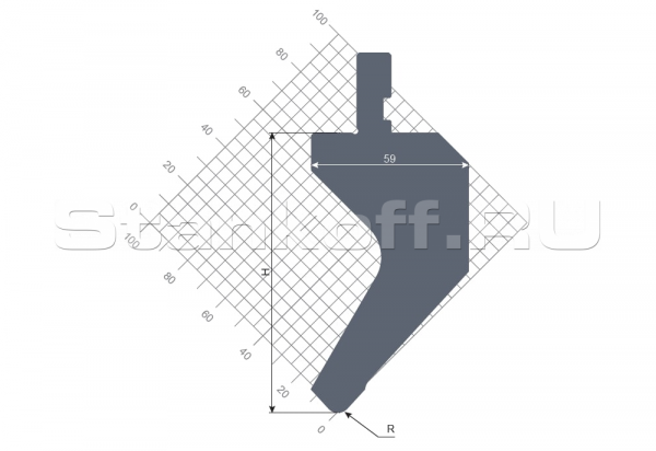 Гибочный пуансон STP 1848 85 R6.4 835 s