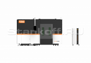 Оптоволоконный лазер в кабине с труборезом и сменным столом XTC-1560GT/4000 IPG