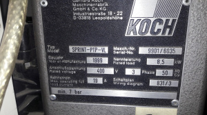 Сверлильный (Сверлильно присадочный) станок KOCH Sprint PTP VL, 1999 г.в