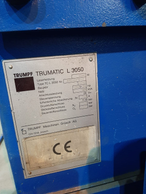 Лазер Trumpf Trumatic L 3050, 6Квт, 2004г