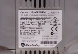 Частотник Allen-Bradley 22B-A5P0N104 (0,75 Квт)