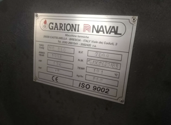 Паровой котел Garioni Naval NG850 новый