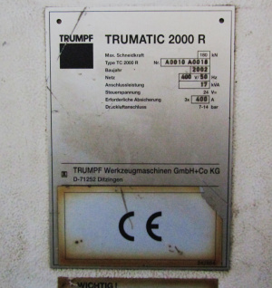 Станок Trumpf trumatic 2000R