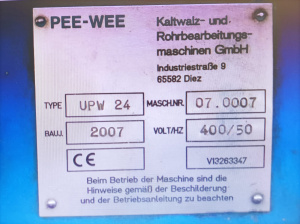 Резьбонакатной станок PEE-WEE UPW-24 новый