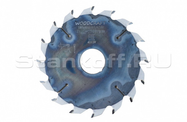 Пила дисковая с напайками WoodCraft НМ 300х50х3,4/2,2 z=24