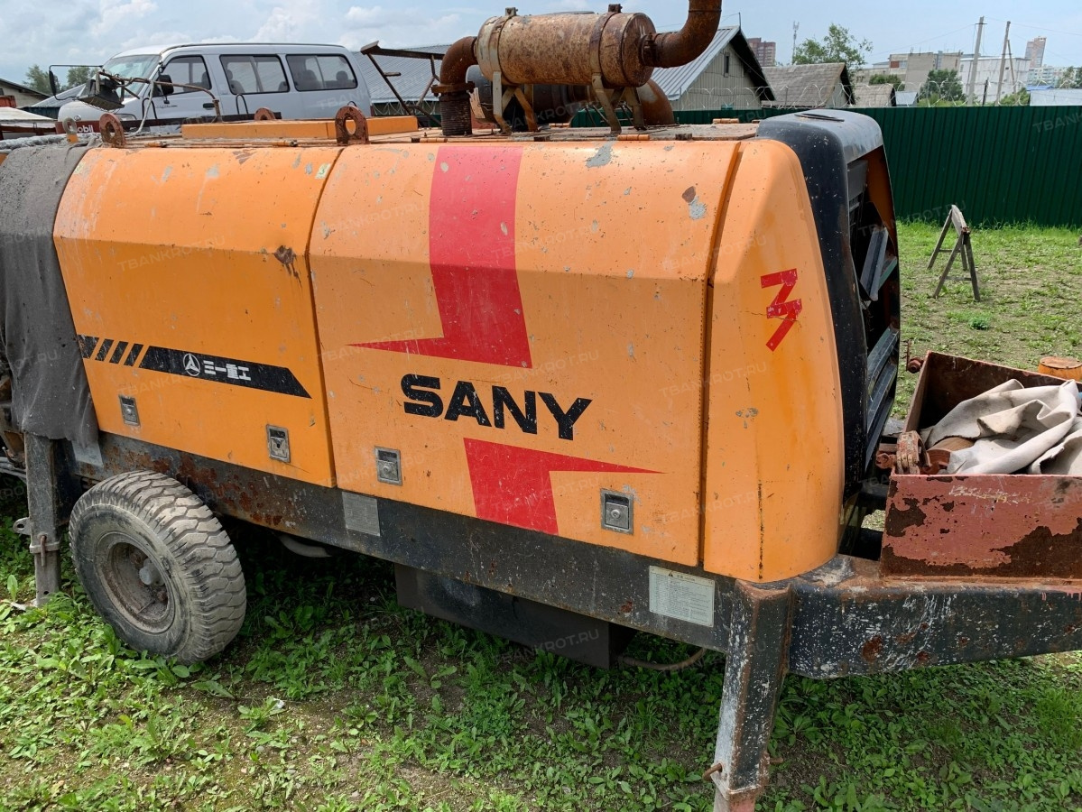 Бетононасос стационарный прицепной SANY НВ Т60А-1406DIII - Биржа  оборудования ProСтанки