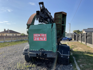 Щепоруб дробилка мобильная JENZ HEM 561 Z с манипулятором Loglift 59F, рубительная машина JENZ HEM 561 Z с манипулятором Loglift 59F