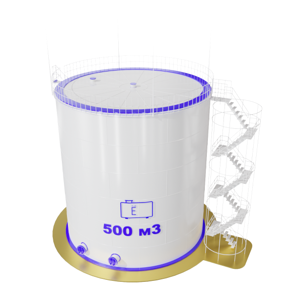 Резервуар РВС 500 м3 вертикальный