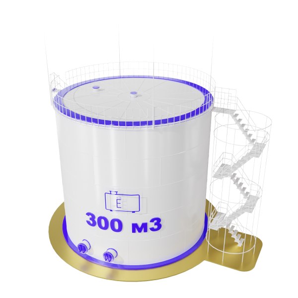 Резервуар РВС 300 м3 вертикальный