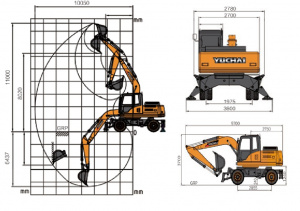 Экскаватор колесный Yuchai YC210W