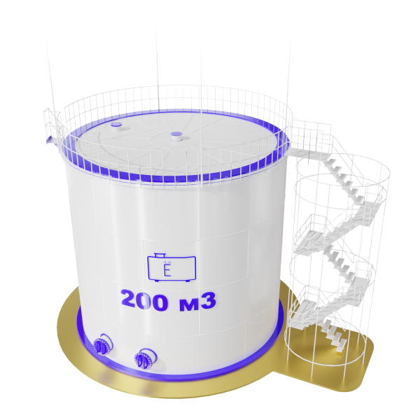 Резервуар РВС 200 м3 вертикальный