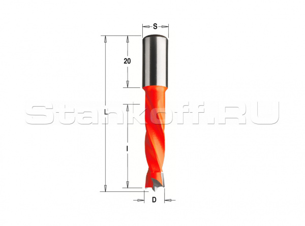 Сверло Delta-Tools присадочное глухое 10*10*70 mm Левое