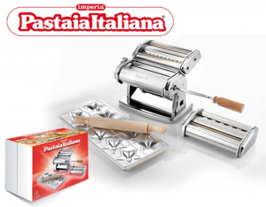 Набор для пасты Imperia la Monferrina Classic 508 Pastaia Italiana IPASTA, ручная лапшерезка - тестораскатка, пельменница