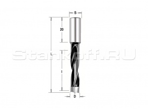 Сверло Delta-Tools присадочное глухое 7*10*57,5 mm Правое