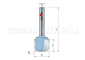 Фреза чаша R=6,35 D=19,05x15,9 S=8 TIDEWAY LC05011208