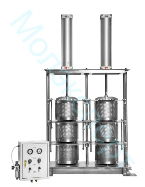 Пресс для сыра вертикальный с пневматическим приводом ППВ-2х3-125-300