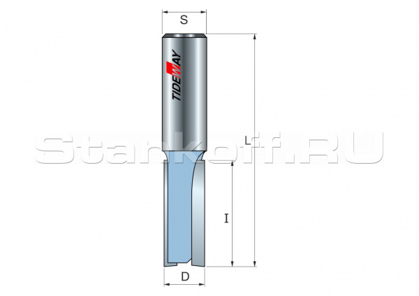 Фреза пазовая Z=2 D=14x30 S=8 TIDEWAY LC01021430G