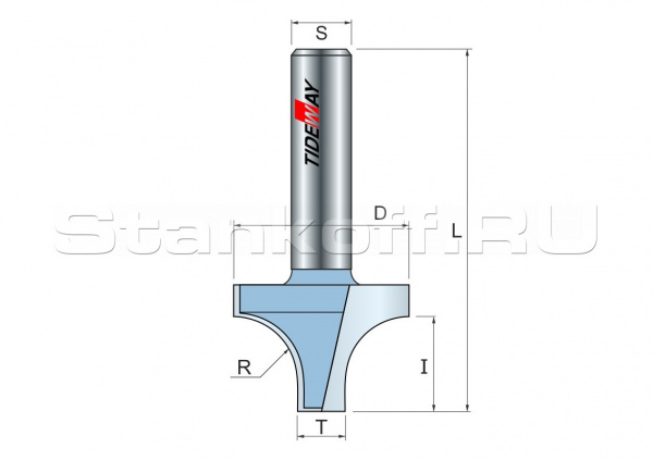 Фреза радиусная "гусек" R=7,96 D=22,2x11,1 S=8 TIDEWAY LC06011408