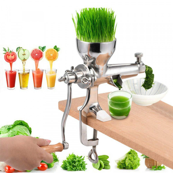 Соковыжималка ручная шнековая AKITAJP wheatgrass juicer manual SS сок витграсс из трав, зелени, ростков пшеницы, домашняя механическая