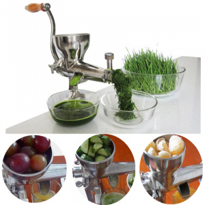 Соковыжималка ручная шнековая AKITAJP wheatgrass juicer manual SS сок витграсс из трав, зелени, ростков пшеницы, домашняя механическая