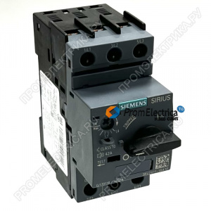 3RV2411-1BA10 Автоматический выключатель - Iном: 2 А; Imax: 100 кА; Полюсы: 3; Хар-ка: A; UAC: 690 В