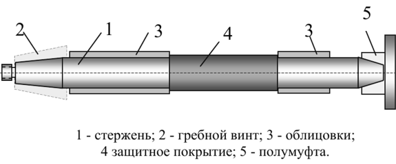 Чертеж гребного вала