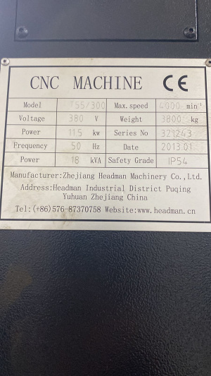 Токарный станок с ЧПУ T55/300 Headman