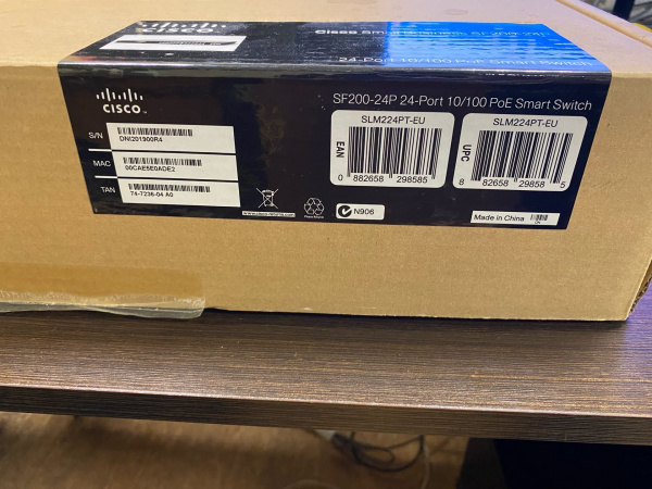 Коммутатор PoE Cisco SB SLM224PT-EU(SF200-24P) – 10 шт