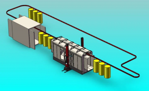 Оборудование для порошковой окраски, линии порошковой окраски, окрасочные кабины печь полимеризации, тоннель химической подготовки, конвейер