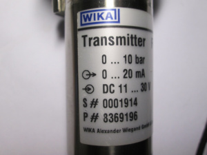 WIKA PRESSURE TRANSMITTER F10 0-10bar преобразователь давления