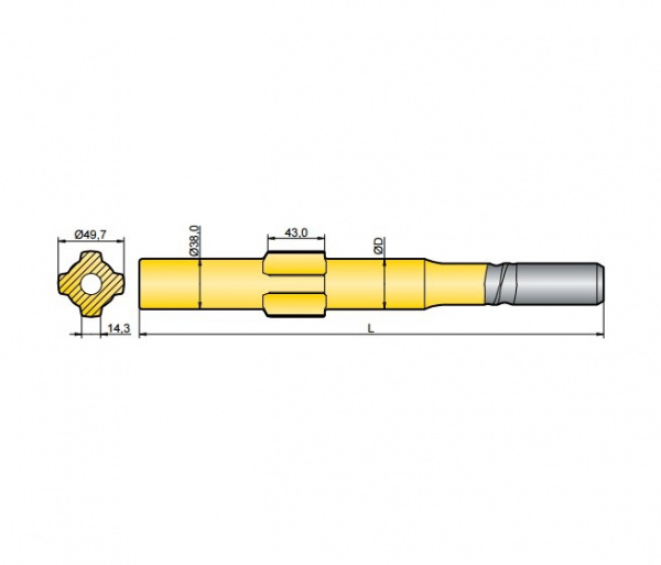 Хвостовик аналог Ingersoll Rand YD 90 M