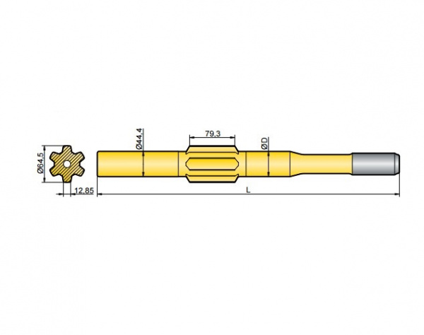 Хвостовик аналог Ingersoll YH 60A