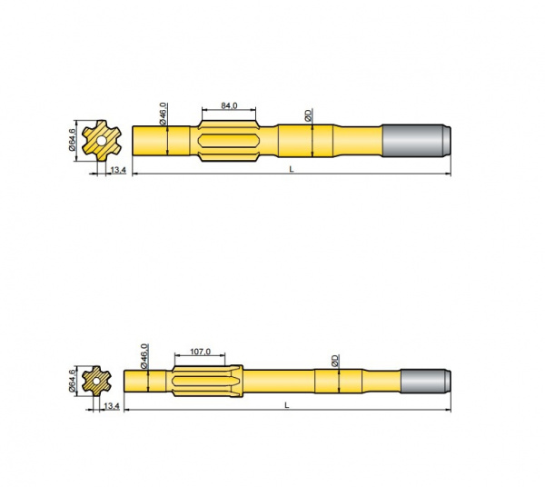 Хвостовик аналог Ingersoll Rand YH 80A, YH 80A RP