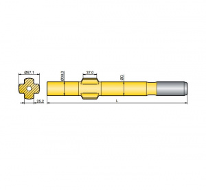 Хвостовик аналог Sandvik/Tamrock 438, 538