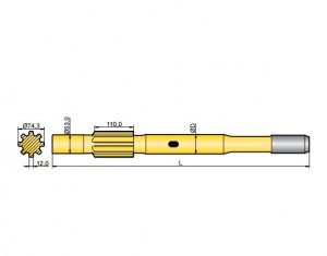 Хвостовик аналог Ingersoll YH 110 V, YH 135