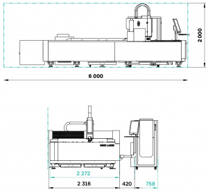 Установка оптоволоконной лазерной резки металла Oree Laser FM3015A 1000W IPG