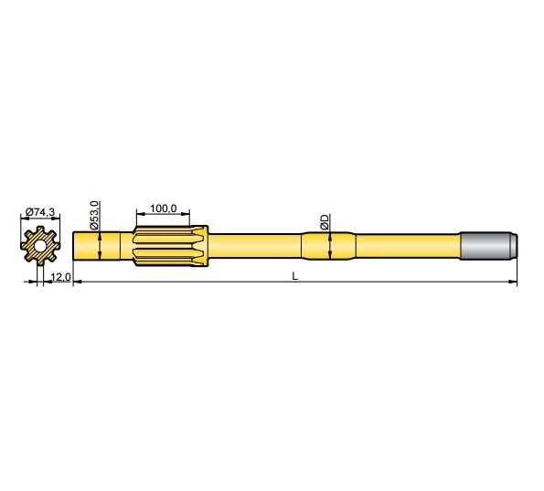 Хвостовик аналог Ingersoll YH 95 RP, YH 100 RP