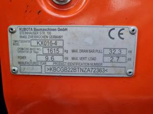 Гуcеничный мини-экcкавaтop Kubota KX016-4