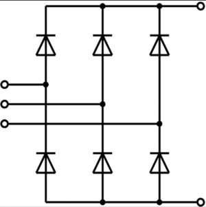 SKD 25/12 - выпрямительный мост, 3 фазы 25 А 1200В