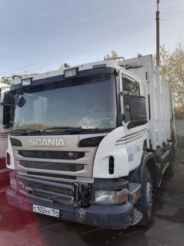 Мусоровоз 783430 на шасси Scania Р250LB4x2HSZ VIN Х89783430D0EX9053 рама YS2P4X20005308885 г.в. 2013 грз С102НХ154