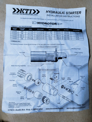 Гидравлический стартер E1-12C2200-3L200