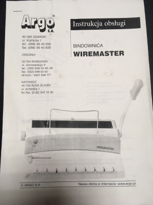 Брошюровщик Bindownica Wiremaster